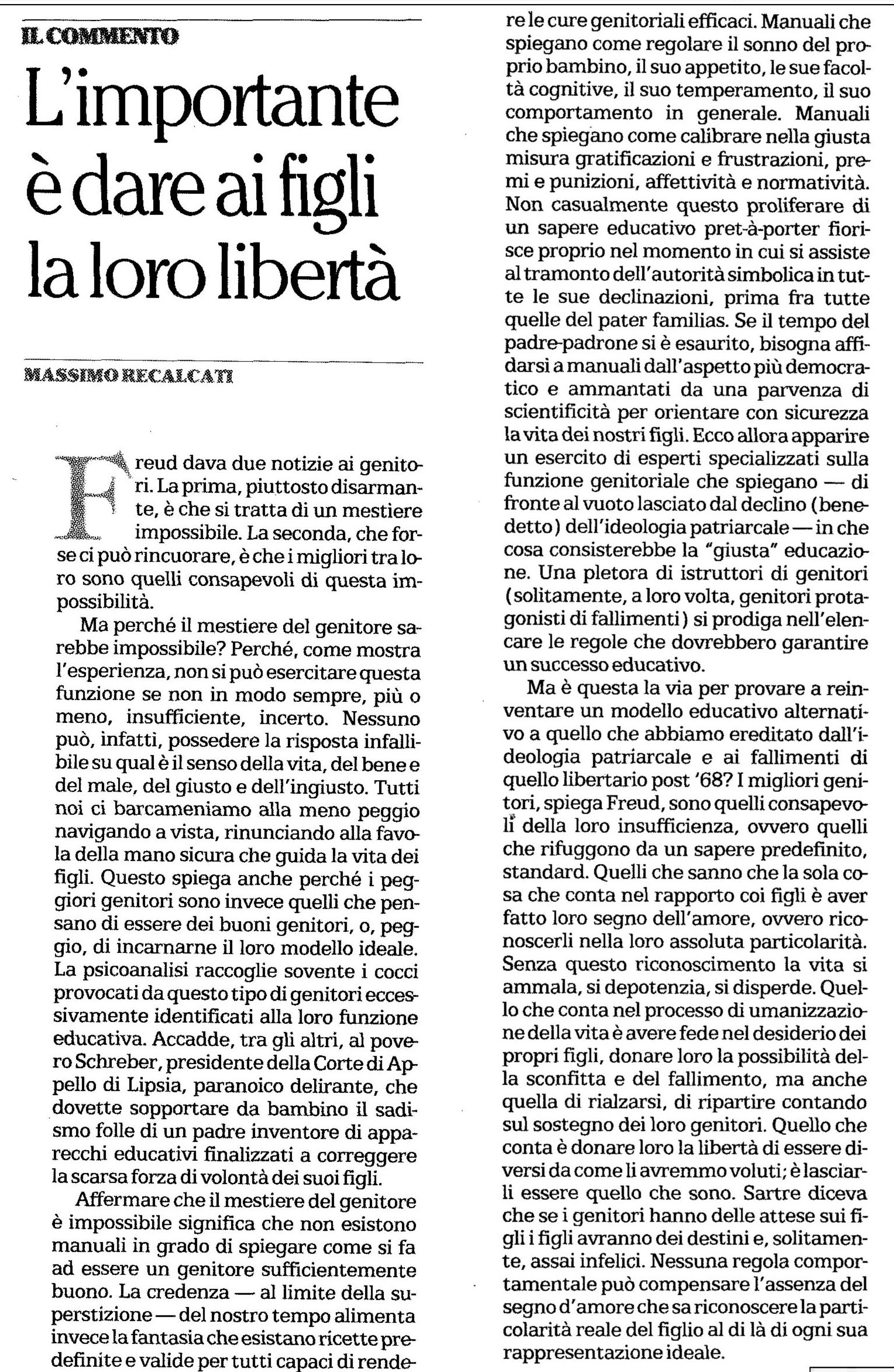 Recalcati Repubblica 160202